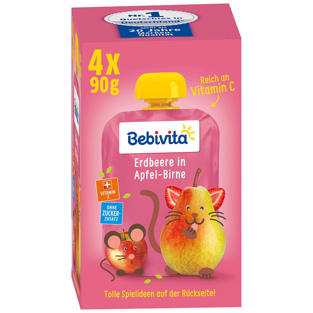Bild: Bebivita Quetschie Erdbeere in Apfel Birne