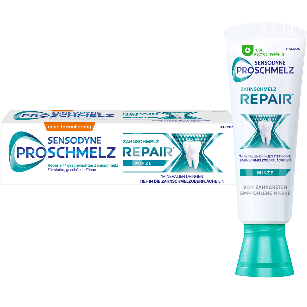 Bild: SENSODYNE Proschmelz Zahnpasta Zahnschmelz Repair Minze 