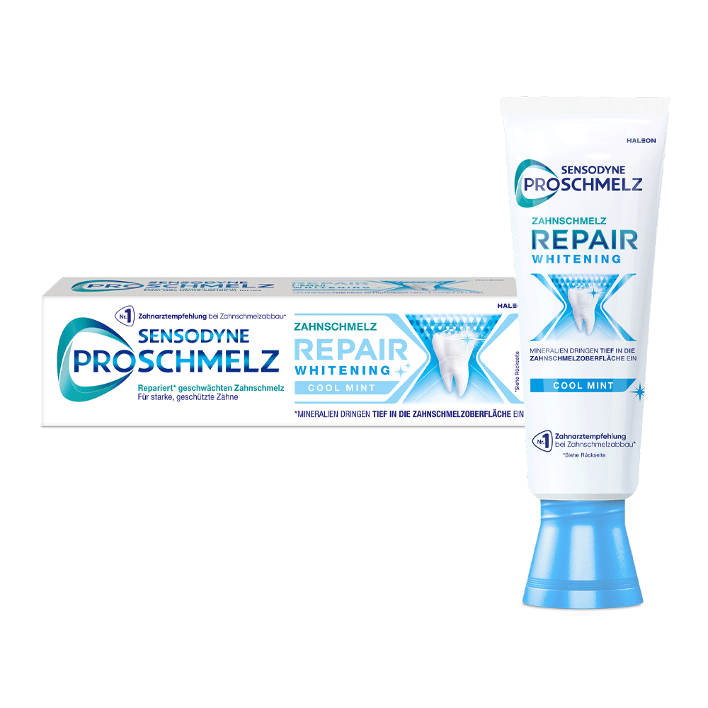 Bild: SENSODYNE Proschmelz Zahnpasta Zahnschmelz Repair Whitening Cool Mint
