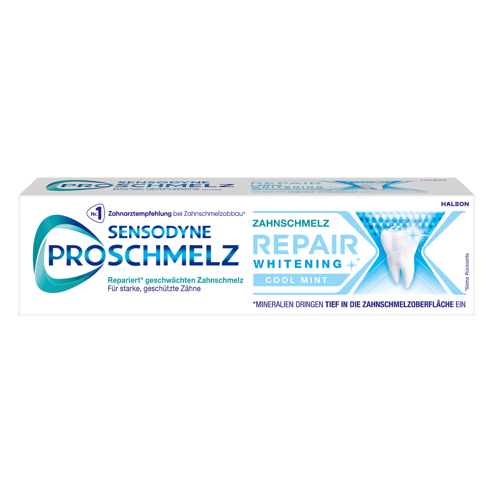 Bild: SENSODYNE Proschmelz Zahnpasta Zahnschmelz Repair Whitening Cool Mint