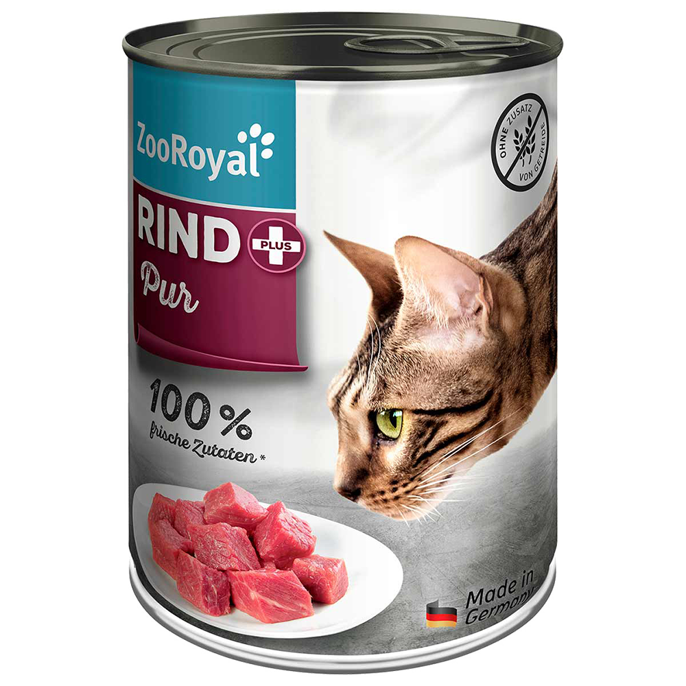 Bild: ZooRoyal Katzenfutter Rind plus Pur