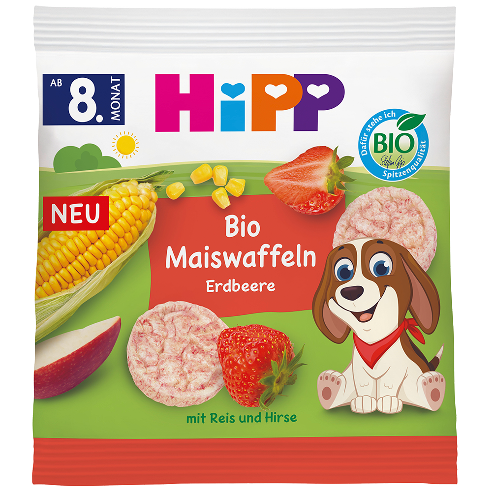 Bild: HiPP Bio Maiswaffeln Erdbeere mit Reis und Hirse 