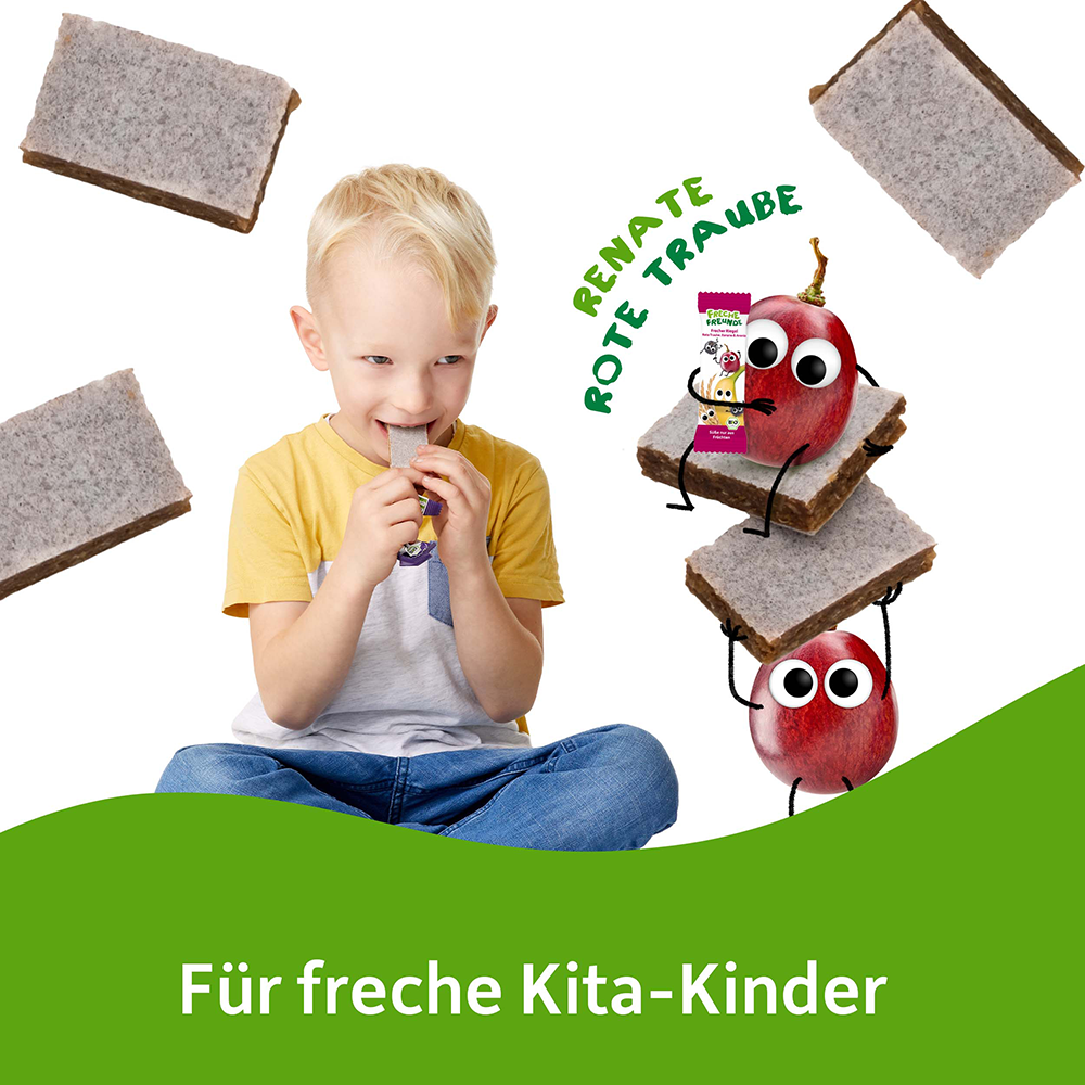 Bild: Freche Freunde Frecher Riegel Rote Traube, Banane und Aronia