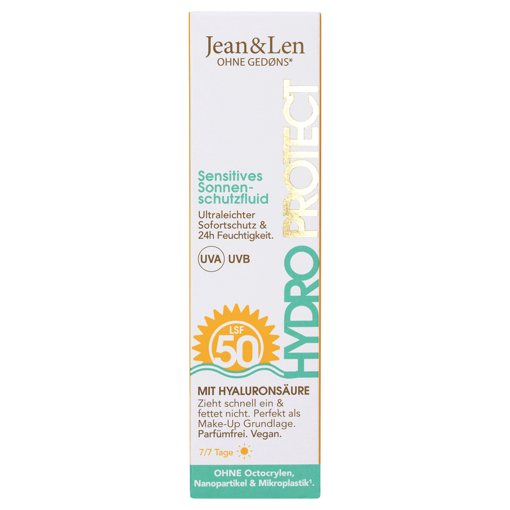 Bild: Jean&Len Sensitives Sonnenschutz Fluid LSF 50 