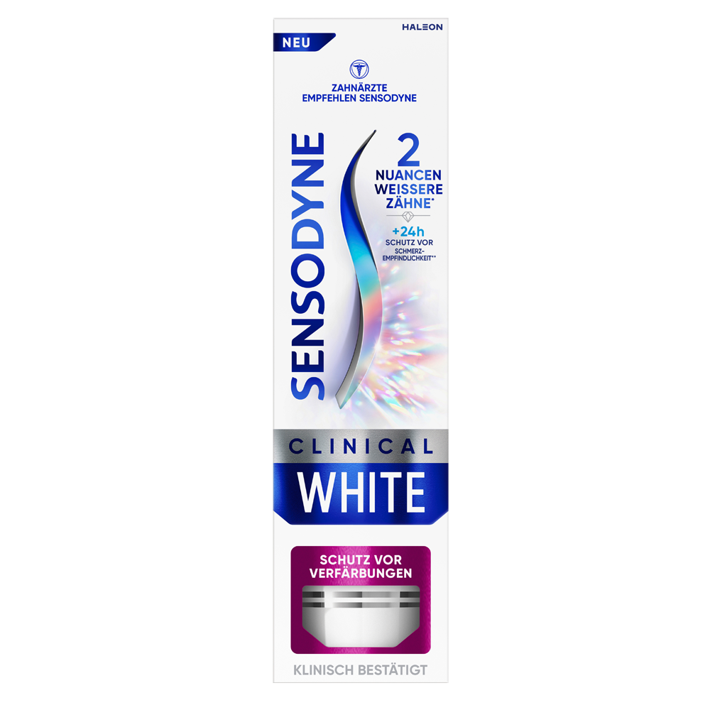 Bild: SENSODYNE Clinical White Zahnpasta