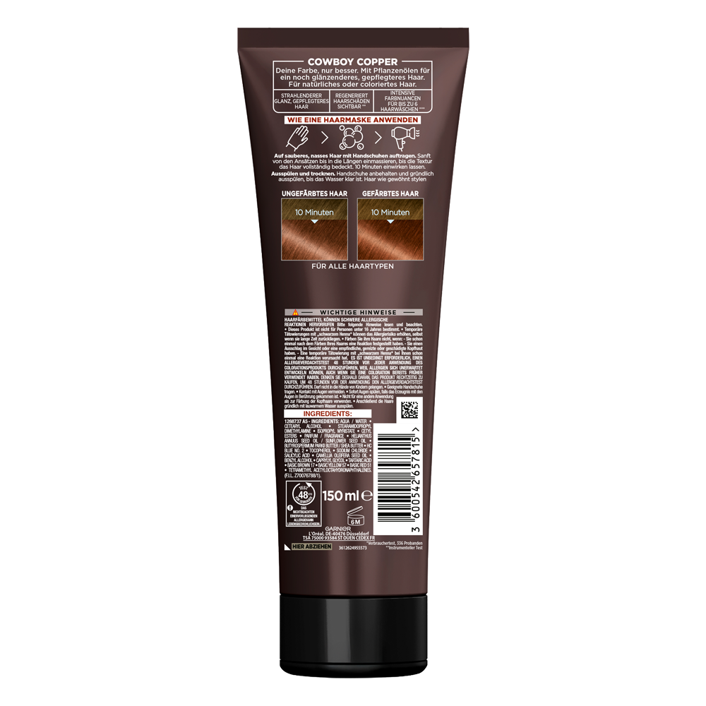 Bild: GARNIER Olia Gloss Tinted Hair Mask Cowboy Copper