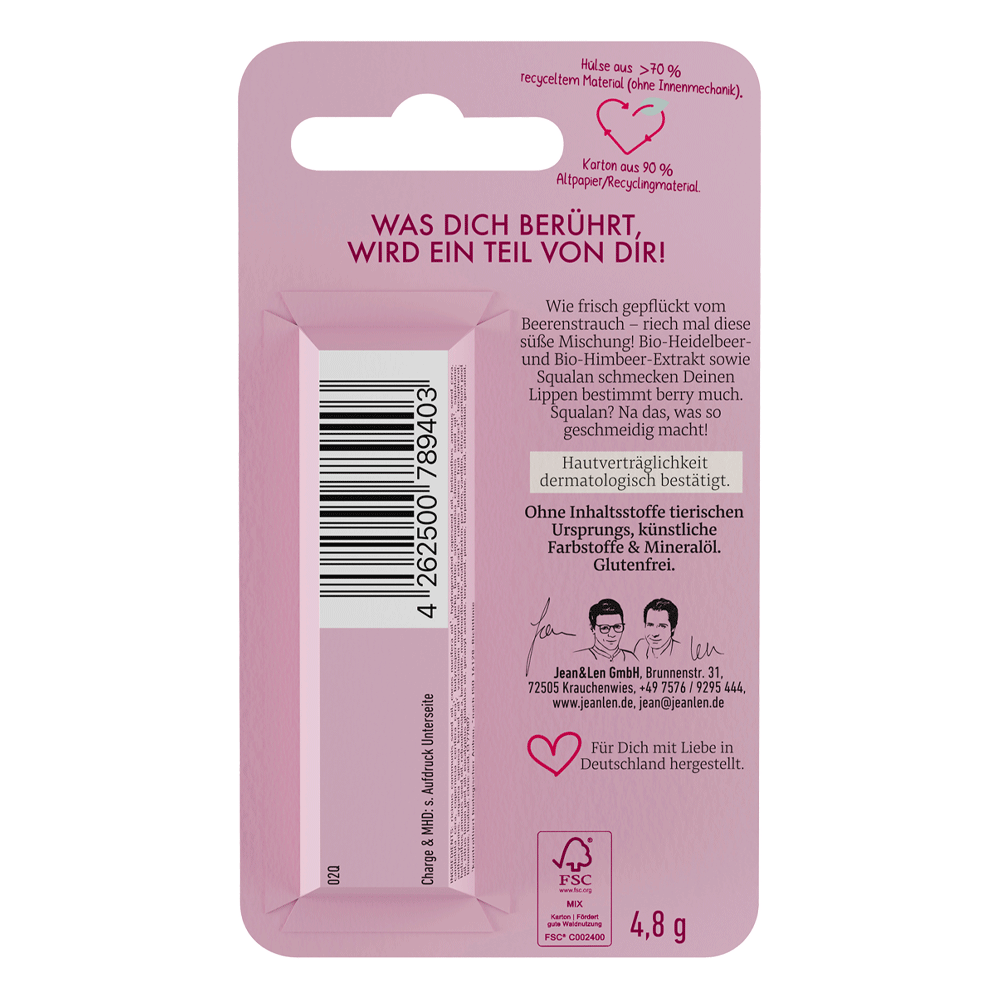 Bild: Jean&Len Lip Balm Berry Kiss 