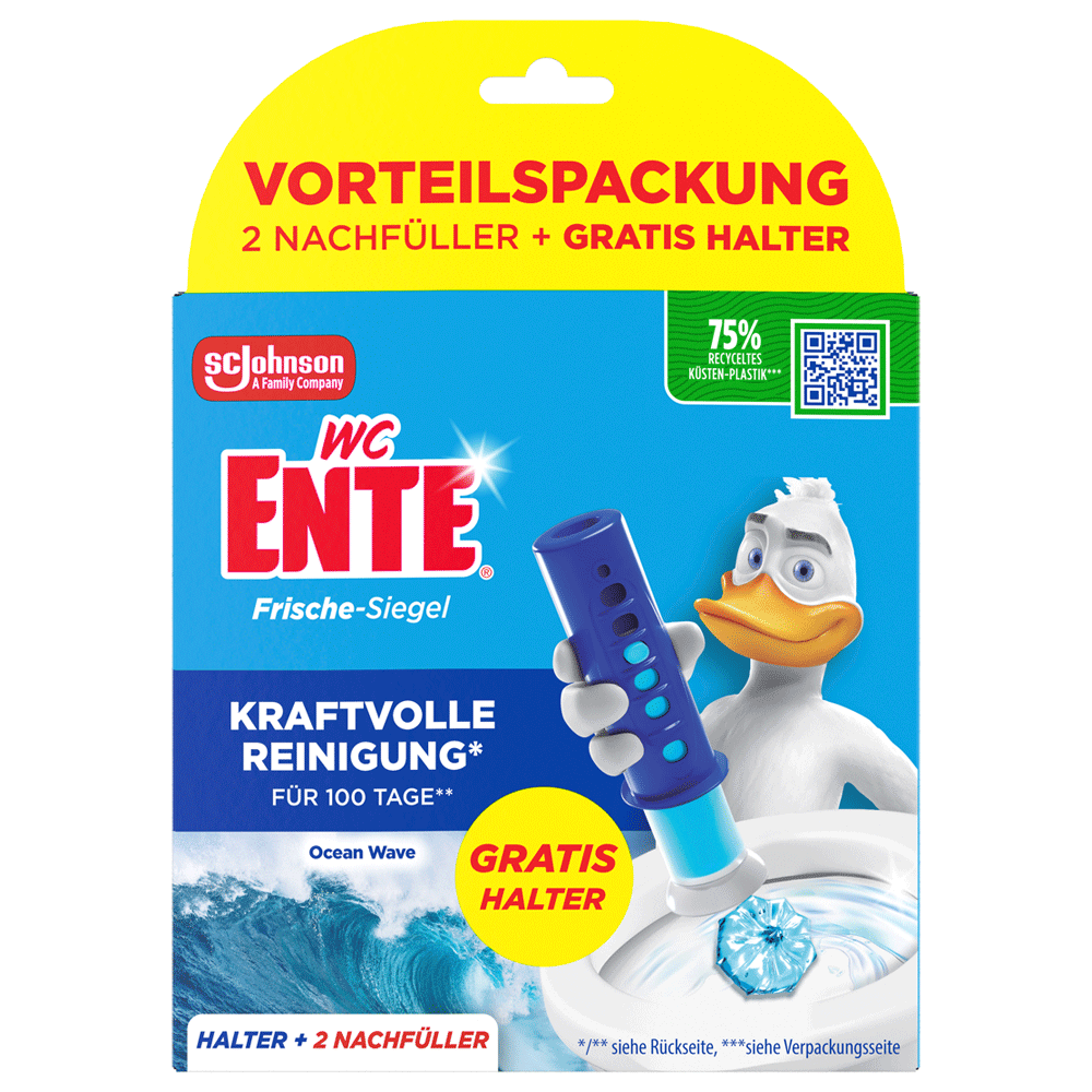 Bild: WC-Ente Frische Siegel Ocean Wave mit Nachfüller & Halter 