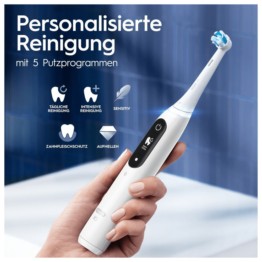 Bild: Oral-B iO Series 7 Elektrische Zahnbürste, White Alabaster