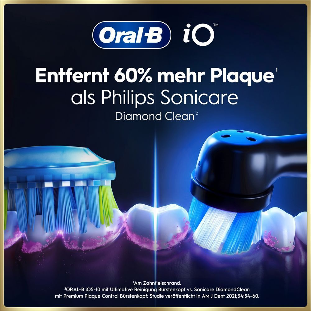 Oral-B iO zeigt 45% bessere Zahnfleischgesundheit im Vergleich zu Schallzahnbürsten.