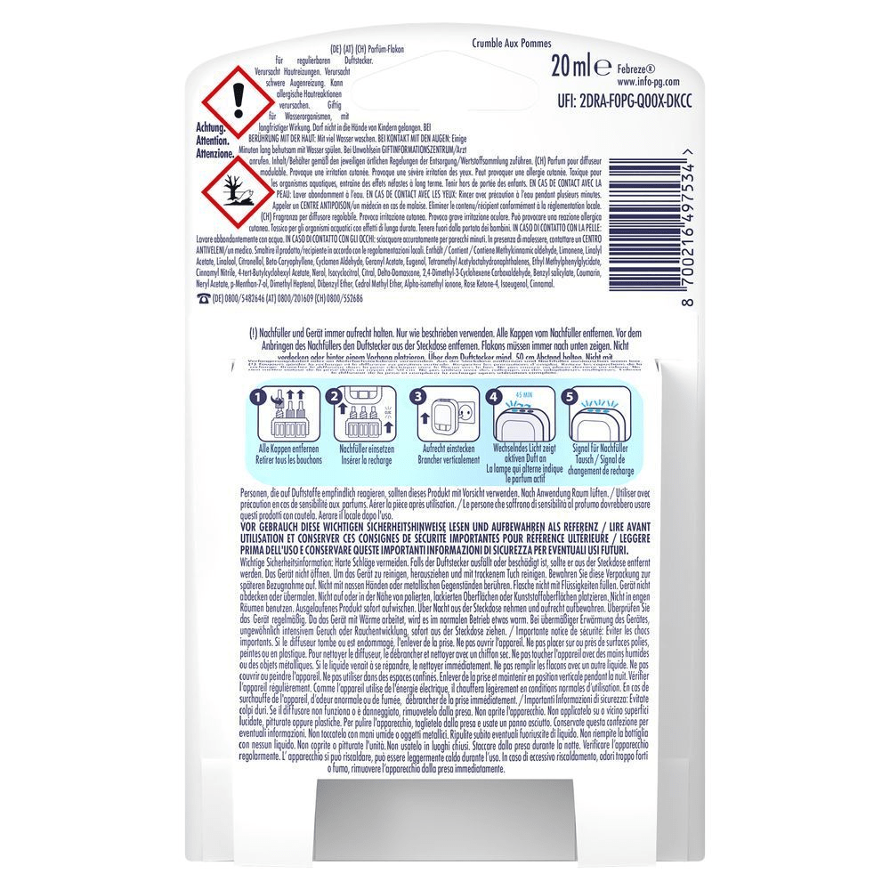Bild: Febreze 3Volution Lufterfrischer Duftstecker Nachfüller 