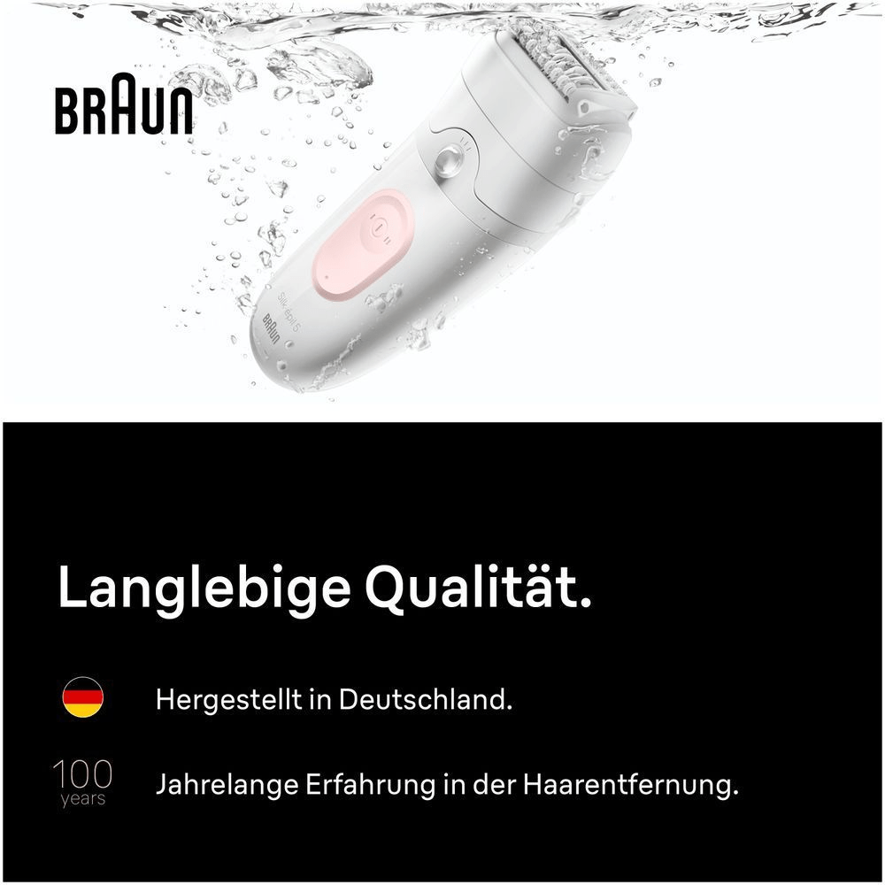 Seitenansicht des Silk-epil 5 unter Wasser.