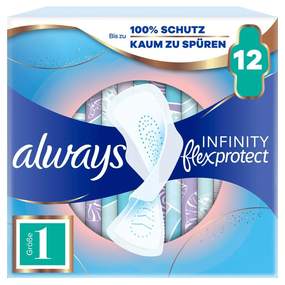 Bild: always Ultra Binde Infinity FlexProtect Normal mit Flügeln