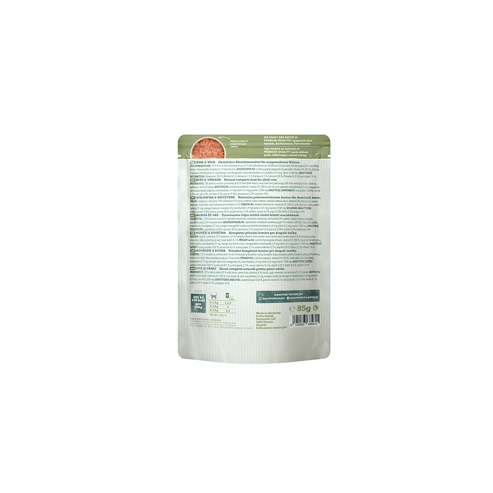 Bild: Pure Nature Premium Feuchtnahrung Rind und Wild mit Katzenminze