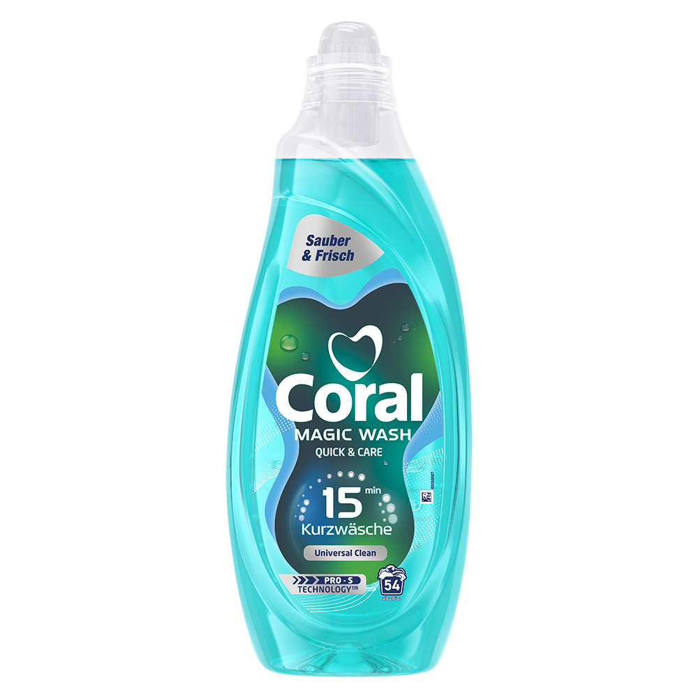 Bild: Coral Waschmittel Magic Wash Kurzwäsche Universal Clean