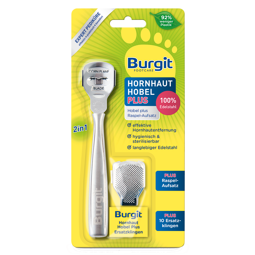 Bild: Burgit Hornhaut Hobel Plus