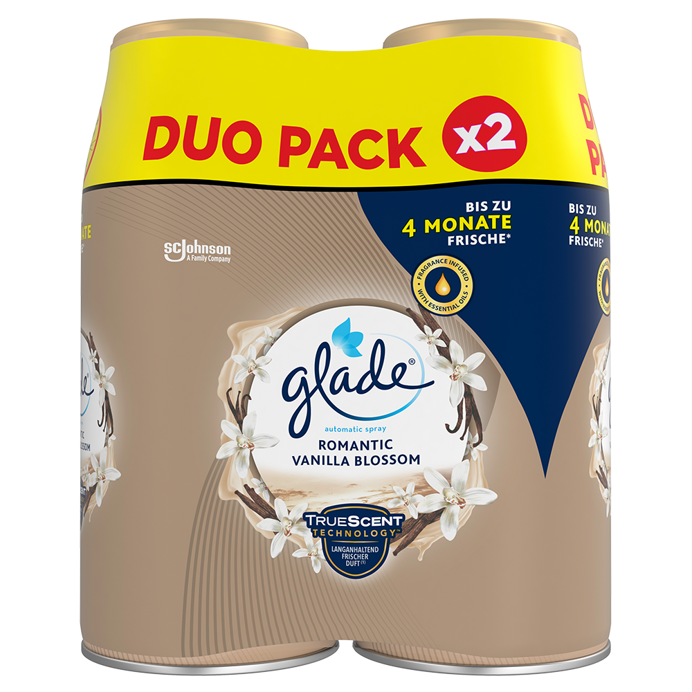 Bild: Glade Automatic Spray Nachfüllung Romantic Vanilla Blossom Duo 