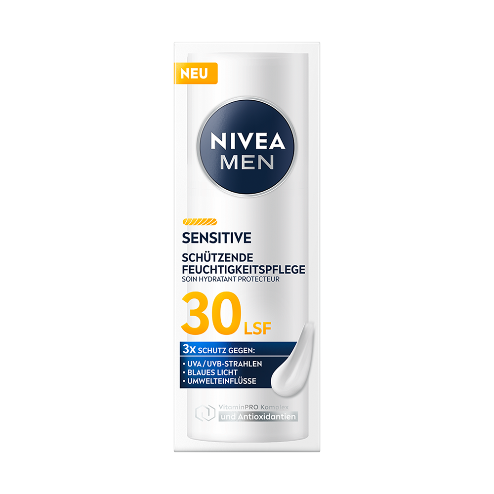 Bild: NIVEA MEN Sensitive Schützende Feuchtigkeitspflege LSF30 