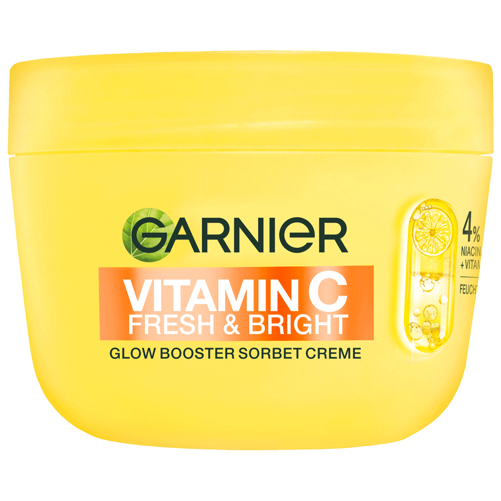 Bild: GARNIER Vitamin C Fresh & Bright Glow Booster Sorbet Creme 