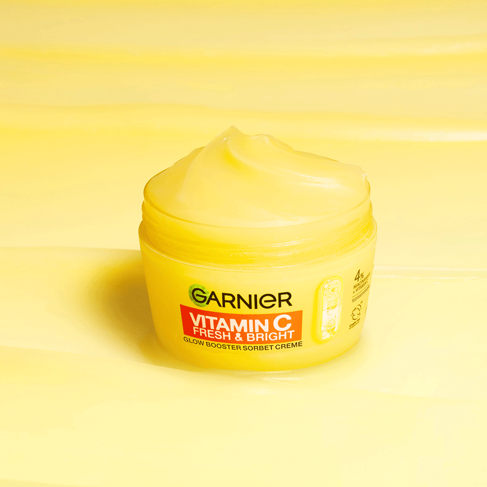 Bild: GARNIER Vitamin C Fresh & Bright Glow Booster Sorbet Creme 
