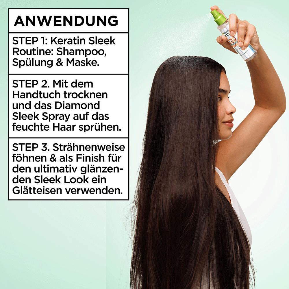 Bild: GARNIER FRUCTIS Diamond Sleek Shine-Coat Glättungsspray