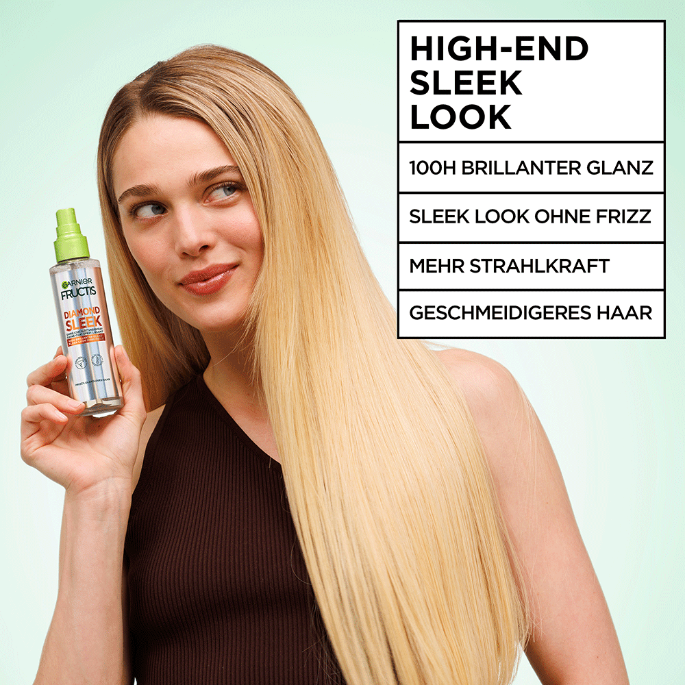Bild: GARNIER FRUCTIS Diamond Sleek Shine-Coat Glättungsspray