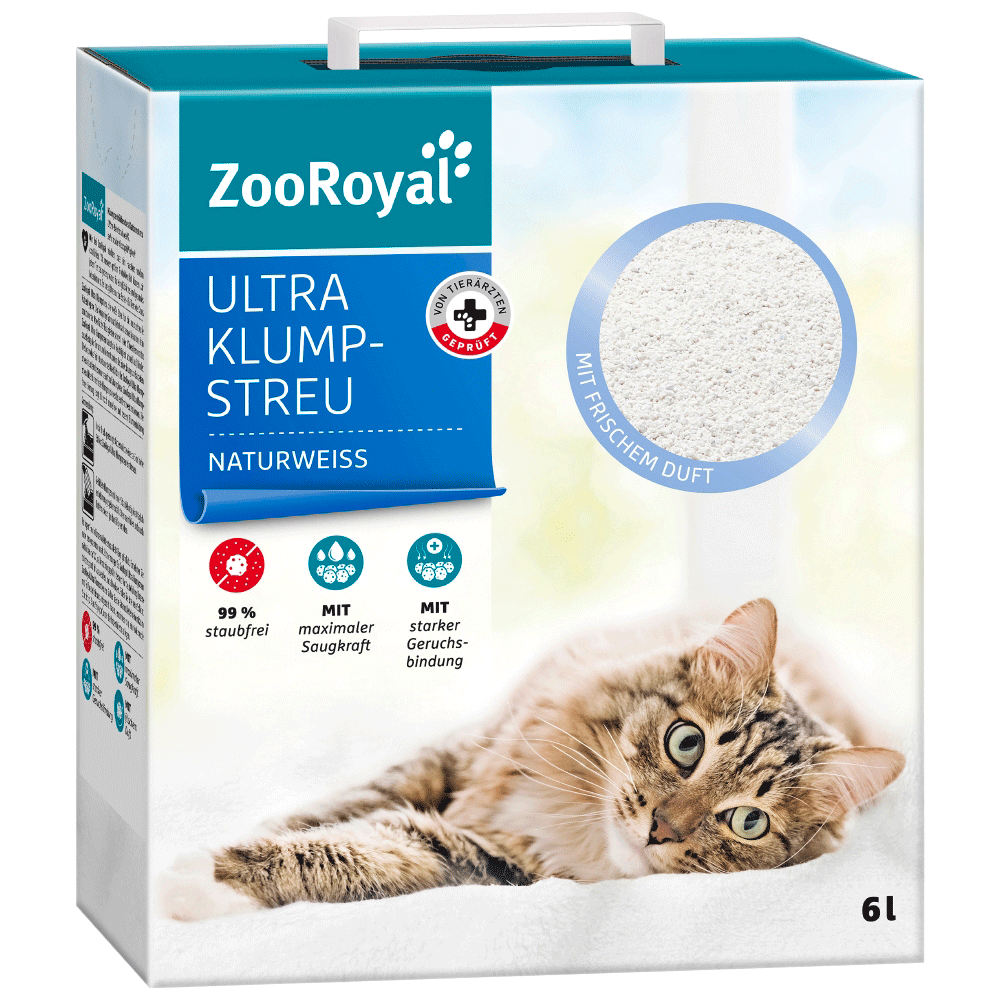 Bild: ZooRoyal Ultra Klumpstreu naturweiß