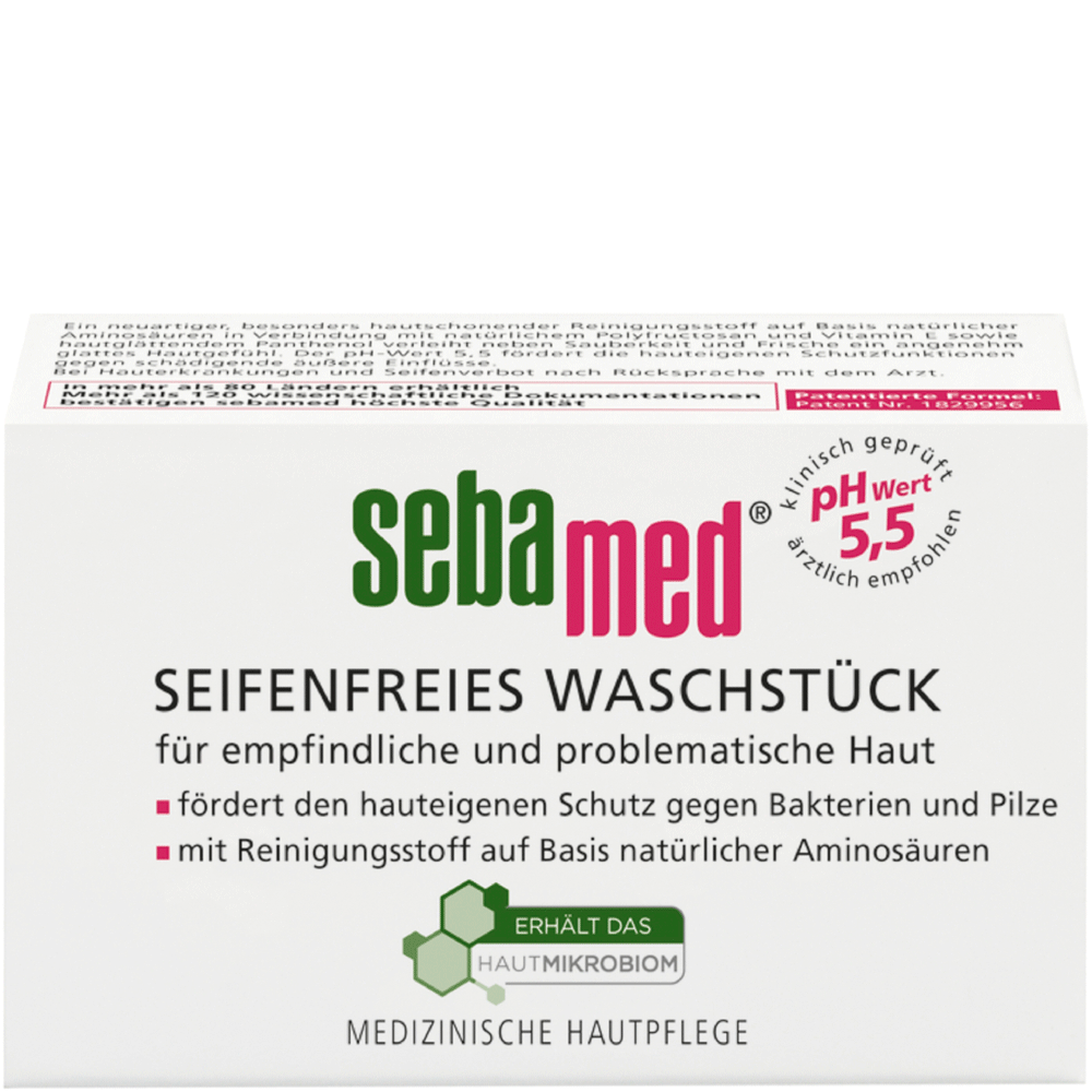 Bild: sebamed seifenfreies Waschstück