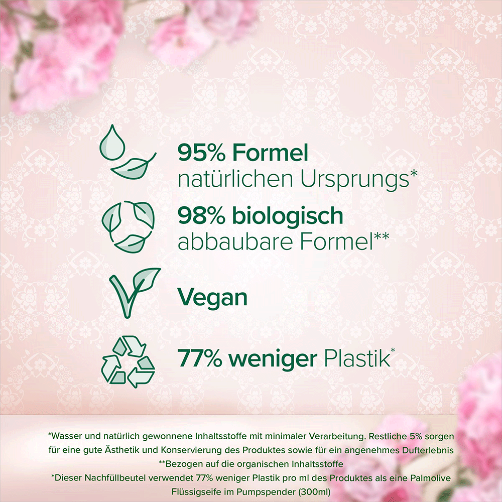 Bild: Palmolive Sensorial Escape Flüssigseife Rose and Peony Nachfüllung
