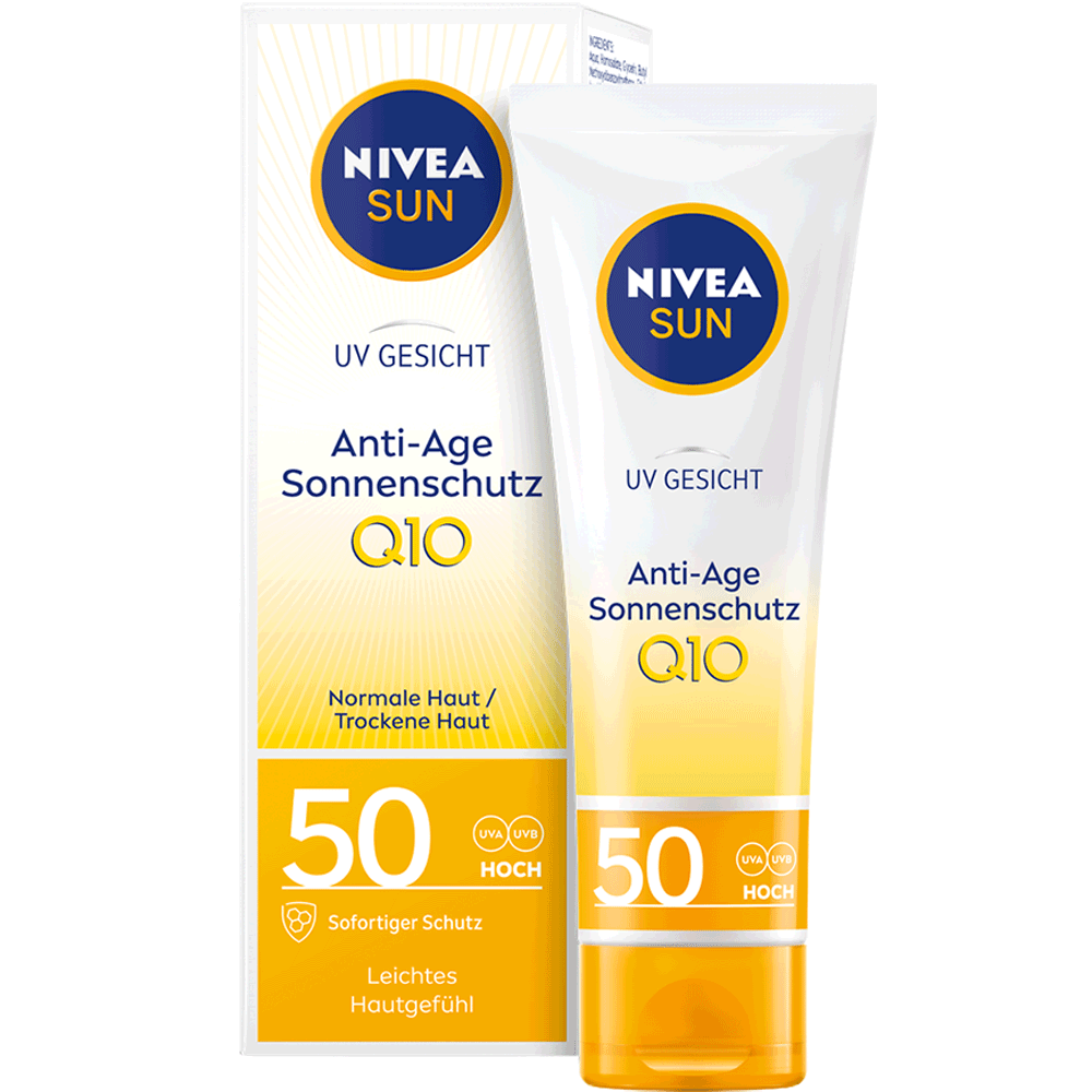 Bild: NIVEA Sun UV Gesicht Anti-Age & Anti-Pigmentflecken Sonnenschutz LSF 50