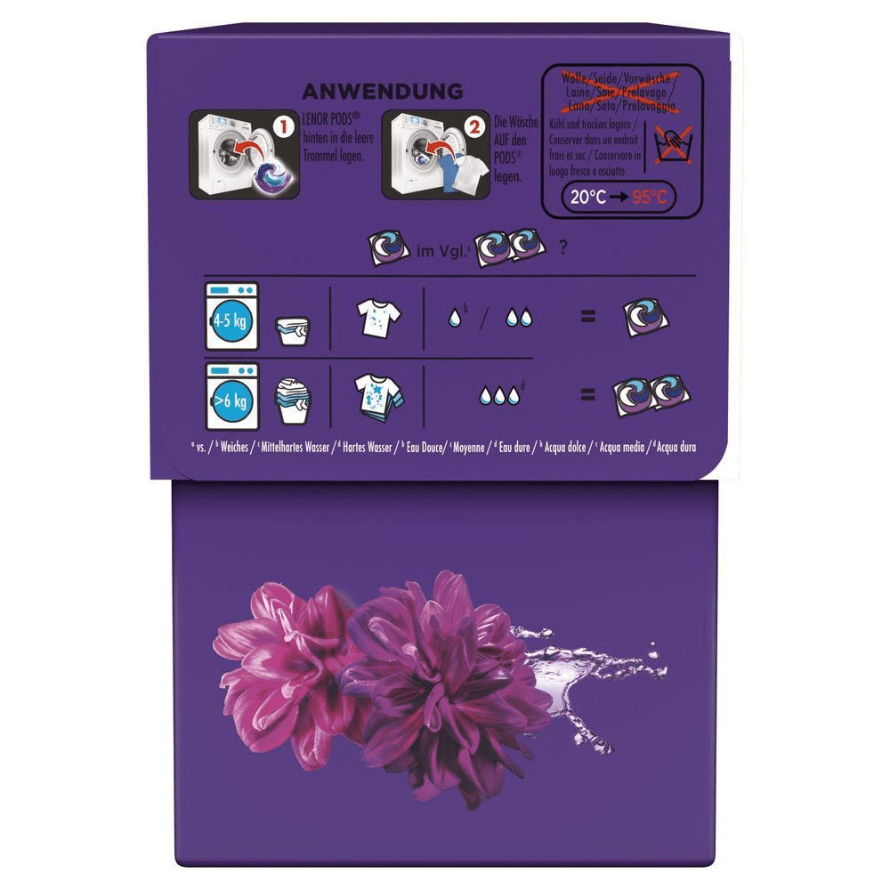 Bild: Lenor Waschmittel PODS Color Amethyst Blütentraum