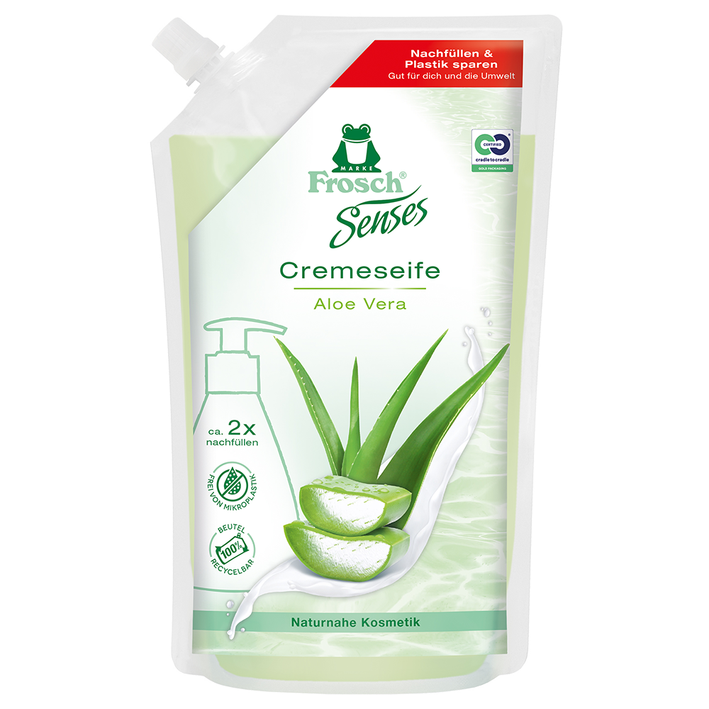 Bild: Frosch Senses Cremeseife Aloe Vera Nachfüllung