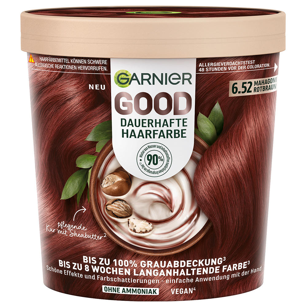 Bild: GARNIER GOOD Dauerhafte Haarfarbe Mahagoni Rotbraun Mahagoni Rotbraun