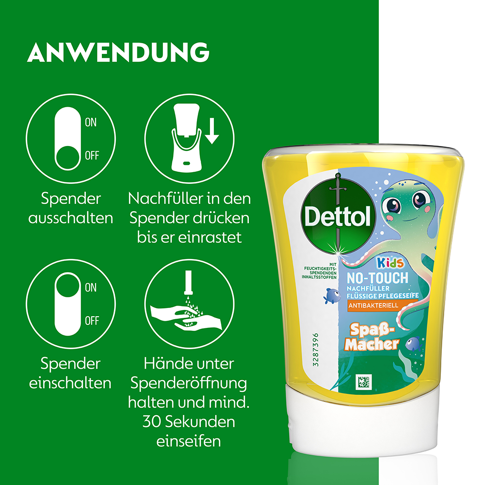 Bild: Dettol No-Touch Nachfüllung Spaßmacher Kids