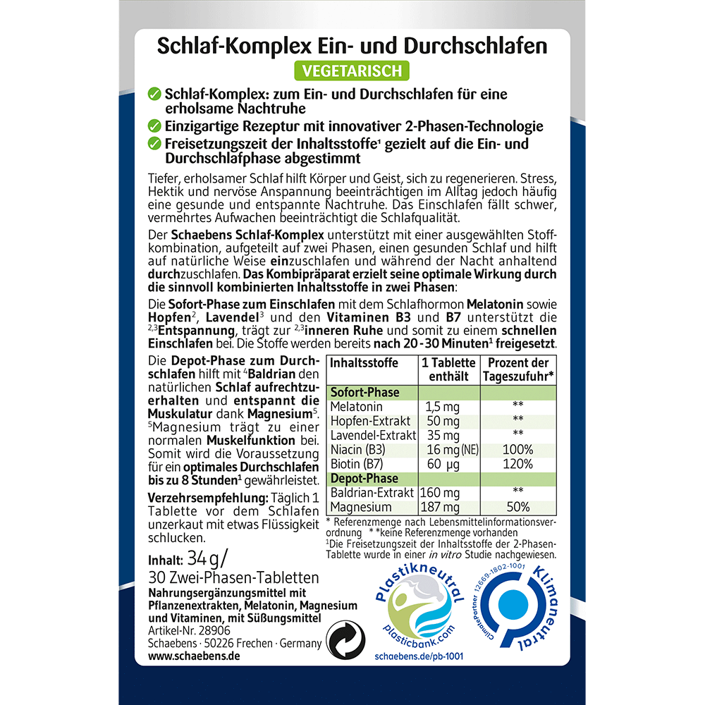 Bild: Schaebens Schlaf Komplex Ein- und Durchschlafen
