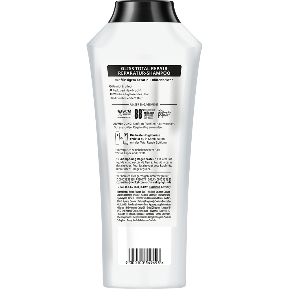 Bild: Schwarzkopf GLISS Shampoo Total Repair 