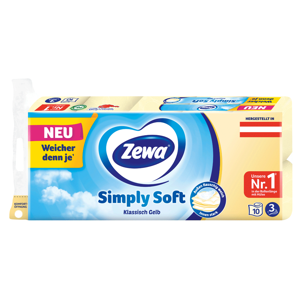 Bild: Zewa Simply Soft Gelb 