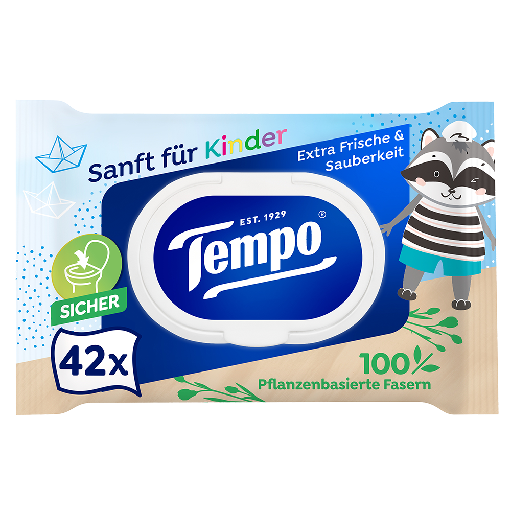 Bild: Tempo Feuchtes Toilettenpapier Sanft für Kinder 