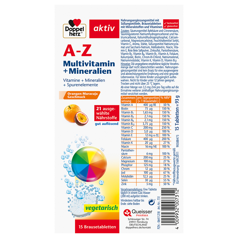Bild: DOPPELHERZ A-Z Multivitamin + Mineralien 