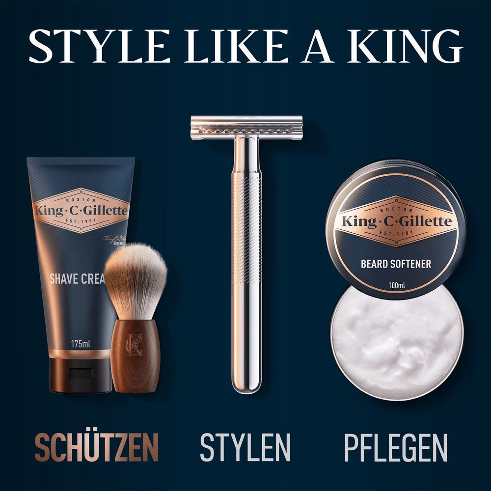 Bild: Gillette King C. Bartpflege Rasierpinsel Herren