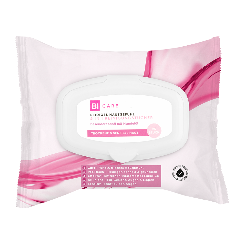 Bild: BI CARE Nutri Intense Reinigungstücher Trockene & Sensible Haut 