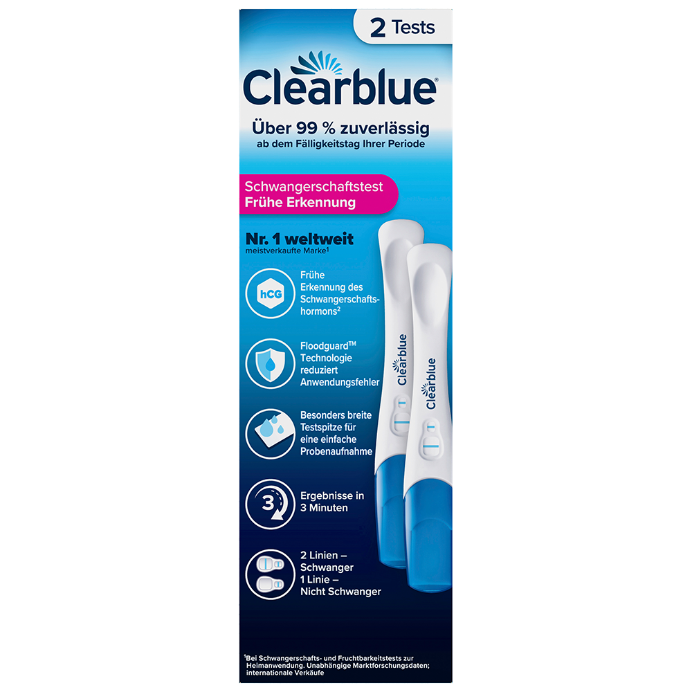 Bild: Clearblue Schwangerschaftsfrühtest