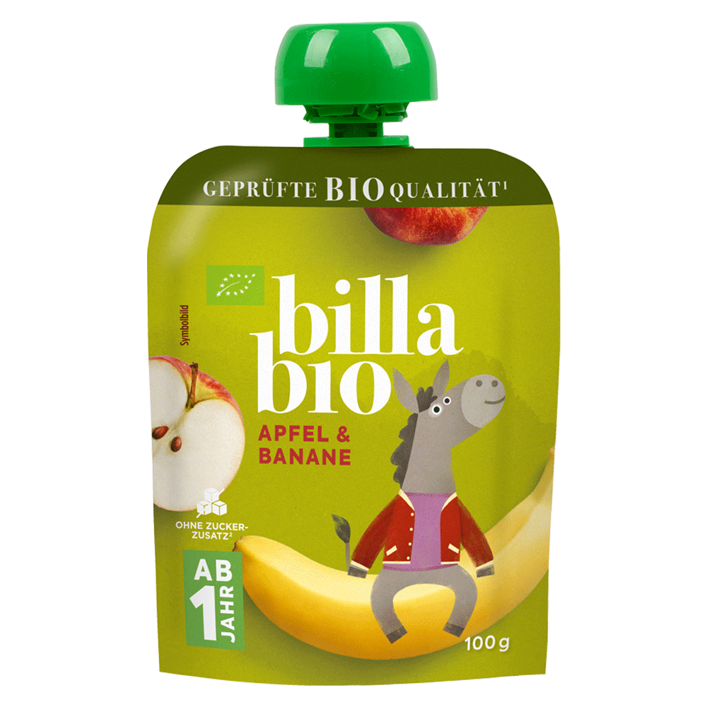 Bild: Billa Bio Quetschie Apfel Banane