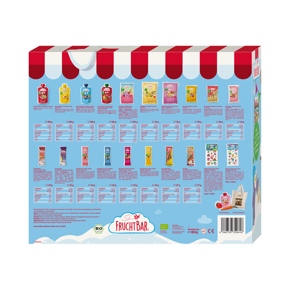 Bild: FruchtBar Adventskalender für Kinder Früchte