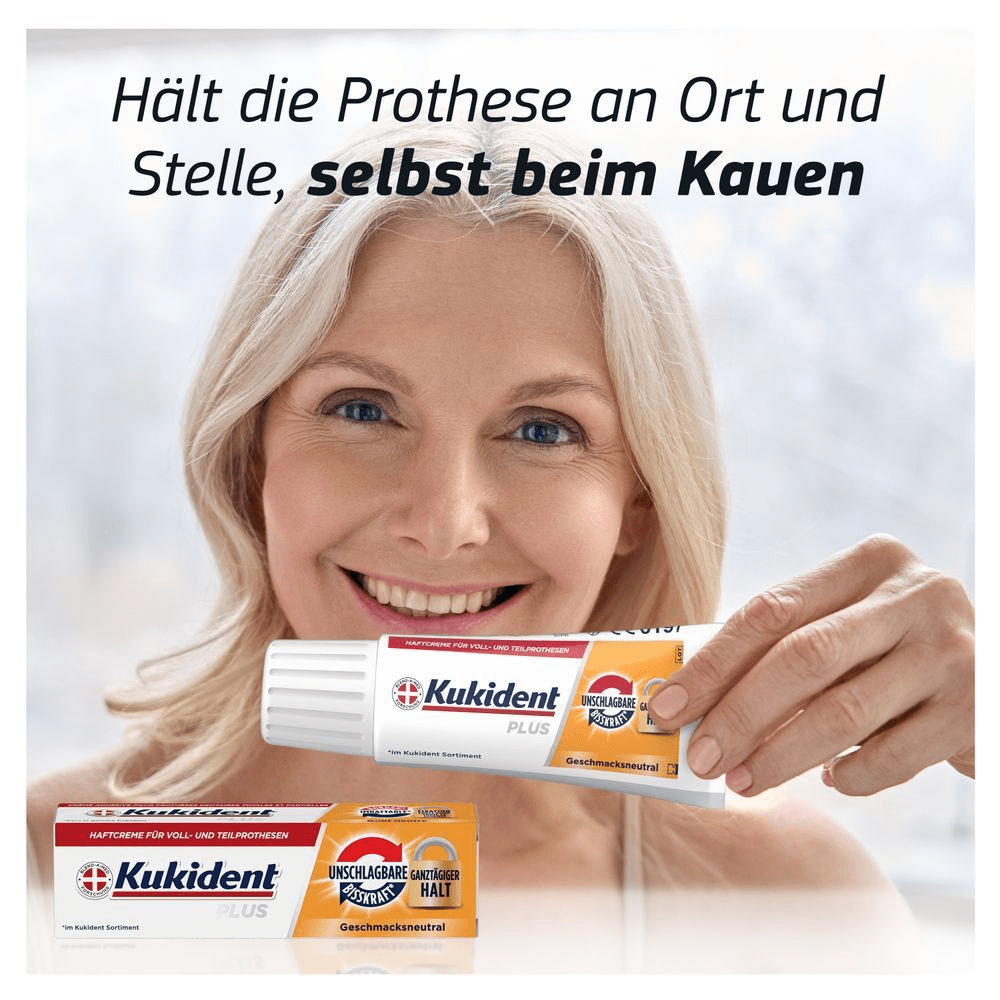 Bild: Kukident Plus Unschlagbare Bisskraft Haftcreme
