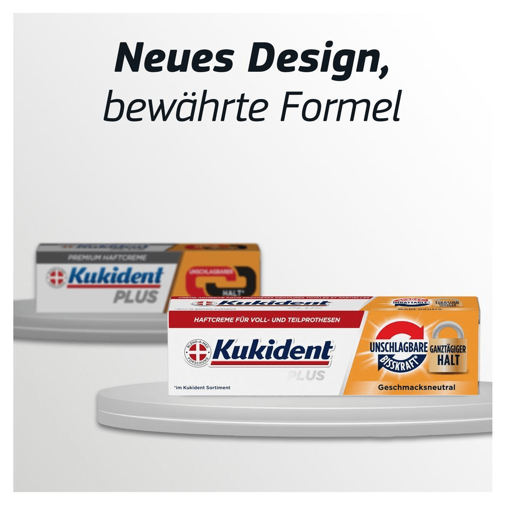 Bild: Kukident Plus Unschlagbare Bisskraft Haftcreme