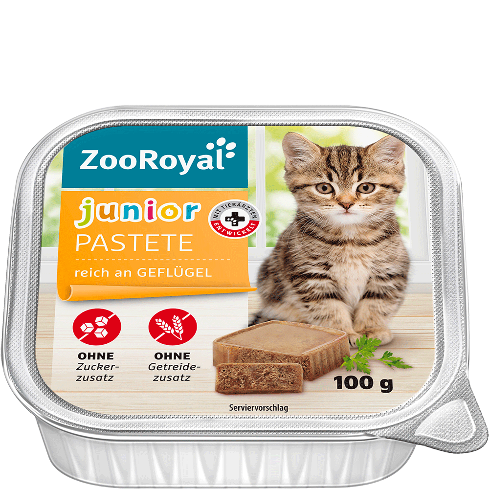 Bild: ZooRoyal Junior Pastete Geflügel Katzenfutter