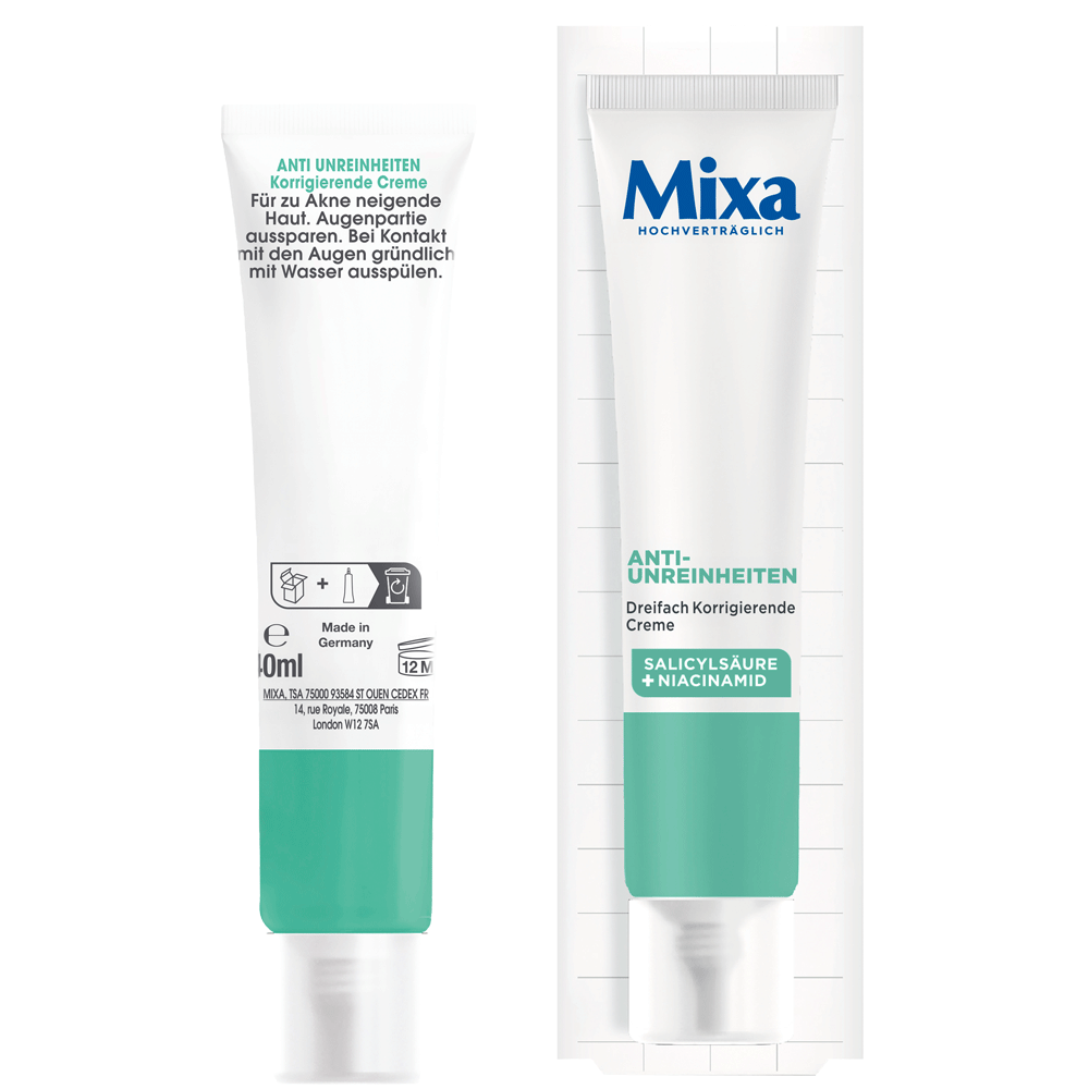 Bild: Mixa Anti-Unreinheiten Dreifachkorrigierende Creme