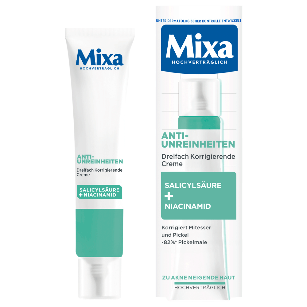 Bild: Mixa Anti-Unreinheiten Dreifachkorrigierende Creme