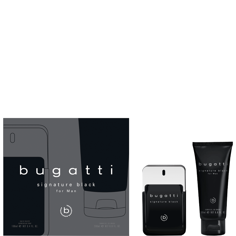 Bild: Bugatti Signature Man Black Geschenkset Eau de Toilette 100 ml + Duschgel 200 ml